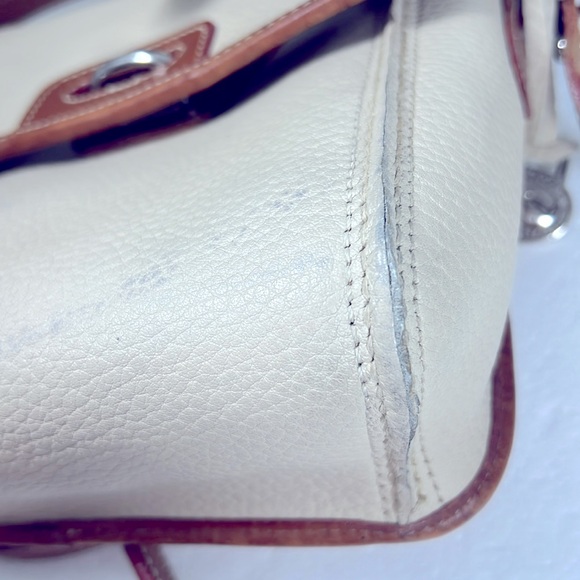 🦆 DOONEY & BOURKE AWL EAST WEST SMALL FLAP VINTAGE CREAM BRITISH TAN CROSSBODY - Picture 14 of 14